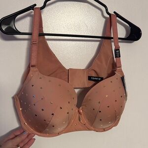 Torrid Blush Heart Pattern Bra